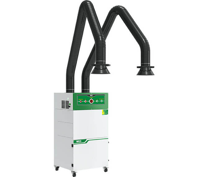 mobile welding fume extractor with filtration